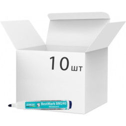 Маркер Stanger для сухостираємих дощок, 1-3 мм синій 10 шт (MARKER-BOASTM240BL10)