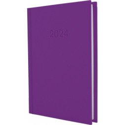 Тижневик Economix датований 2024 SATIN бузковий, А5 (E21612-12)