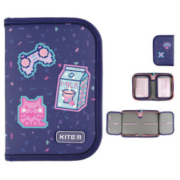 Пенал Kite Pixel Love K24-622-5, 1 відділення, 2 відвороти (K24-622-5)