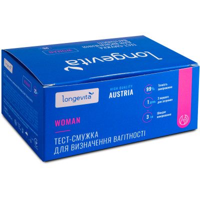 Тест на вагітність Longevita Woman Смужка 25 шт. (TS/25)