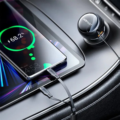 Зарядний пристрій Acefast 3xUSB 53W (2xUSB-C+USB-A) + cable USB-C 2in1 B13 (6974316282921)