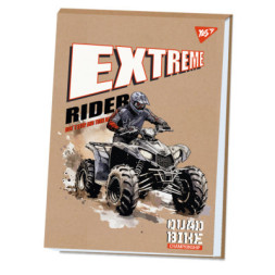Альбом для малювання Yes А4 20 аркушів клеєний білила &quot;Extreme rider&quot; крафт (130576)