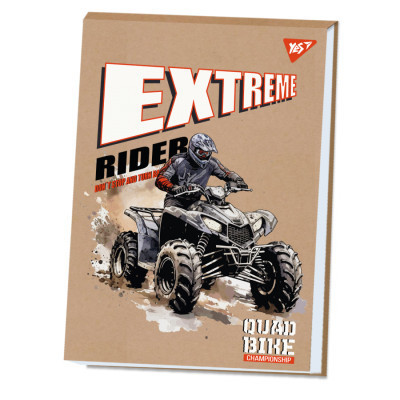 Альбом для малювання Yes А4 20 аркушів клеєний білила &quot;Extreme rider&quot; крафт (130576)