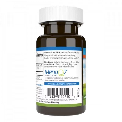 Вітамін Carlson Вітамін K2, MK-7, 90 мкг, Vitamin K2 as MK-7, 60 желатинових (CL10710)