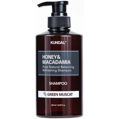 Шампунь Kundal Honey &amp; Macadamia Nature Shampoo Green Muscat 500 мл (8809809421700)