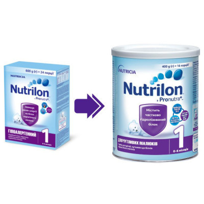 Дитяча суміш Nutrilon 1 Нутрілон для чутливих малюків 400 г (8718117612802)