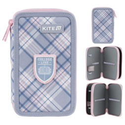 Пенал Kite 623 College Line Girl, 2 відділення (K25-623-1)