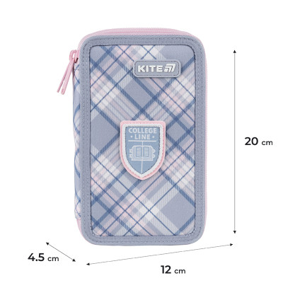 Пенал Kite 623 College Line Girl, 2 відділення (K25-623-1)