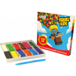 Пластилін ГАММА'UA Travel kids Зі стеком 12 кольорів 144 г (4820072539873)