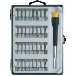 Набір викруток Stanley з бітами Phillips, Pozidriv, Torx, Slotted, Sl1, Ph00, Pz0, Т5, ТТ10, L = 25 мм, 33 шт, кейс (STHT0-62634)