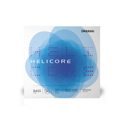 Струни для контрабаса D&#039;Addario Helicore Solo Bass String Set 3/4 Scale Medium Tension (HS610 3/4M)