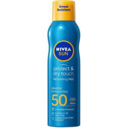 Засіб від засмаги Nivea Sun Сонцезахисний освіжаючий міст Захист та сухий дотик SPF 50 200 мл (4005900699534/4005900695871)