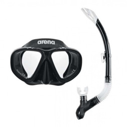 Набір для плавання Arena Premium Snorkeling Set 002018-505 маска і трубка чорний Уні OSFM (3468336174364)