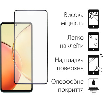 Скло захисне Dengos Vivo Y36 (black) (TGFG-314)