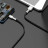 Дата кабель USB 3.1 AM to Type-C 0.25m CAKF 6.0A 66W Cafule Series Metal Data Cable Black Baseus (CAKF000001)