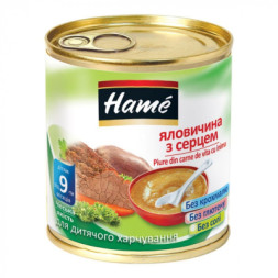 Дитяче пюре Hame яловичина з серцем, 100 г (8595139726171)