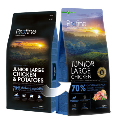 Сухий корм для собак Profine Junior Large Chicken and Potatoes для цуценят та юніорів великих порід 12 кг (8595602569960)