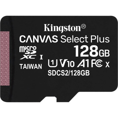 Карта пам&#039;яті Kingston 128GB microSDXC Class 10 Canvas Select Plus 100R A1 (SDCS2/128GBSP)