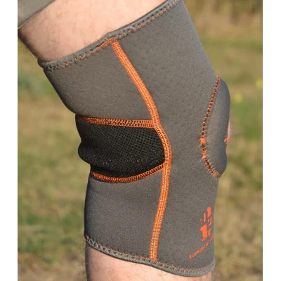 Фіксатор коліна MadMax MFA-297 Knee Support with Patella Stabilizer Dark Grey/Orange L (MFA-297_L)