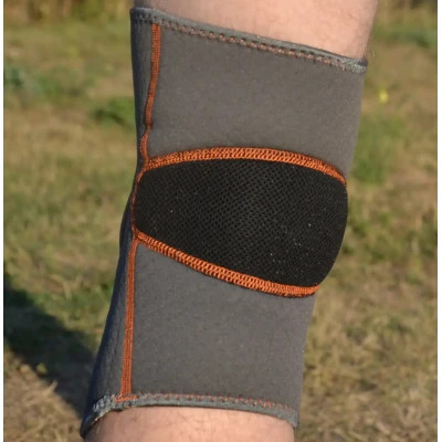 Фіксатор коліна MadMax MFA-297 Knee Support with Patella Stabilizer Dark Grey/Orange L (MFA-297_L)