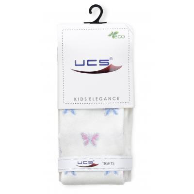 Колготки дитячі UCS Socks з метеликами (M0C0301-2110-3G-white)