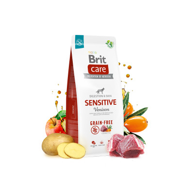 Сухий корм для собак Brit Care Dog Grain-free Sensitive беззерновий з олениною 3 кг (8595602559145)