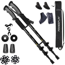 Трекінгові палиці PowerPlay 9109 Fika Black/Yellow 60-135 см (PP_9109_Fika_Bl/Yellow)