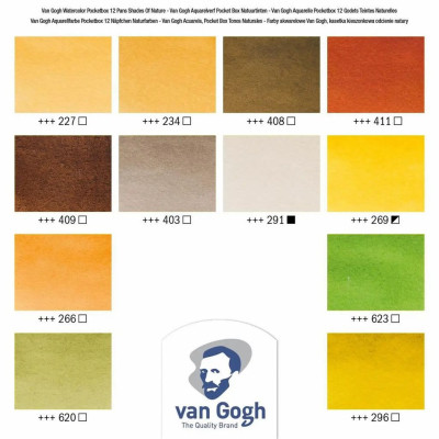Акварельні фарби Royal Talens Van Gogh Pocket box Shades Of Nature 12 кольорів (8712079422806)
