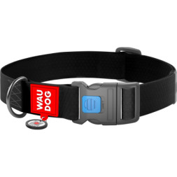 Нашийник для тварин WAUDOG Waterproof з QR паспортом пластиковий фастекс XXL чорний (25111)