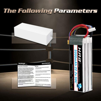 Акумулятор для дрона HRB_ Lipo 6s 22.2V 5000mAh 50C XT60 (HR-5000MAH-6S-50C-XT60)