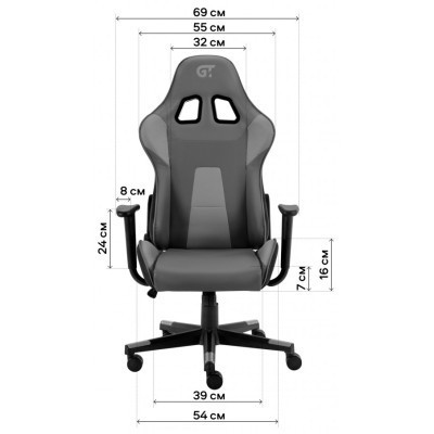 Крісло ігрове GT Racer X-2316 Black