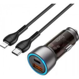 Зарядний пристрій HOCO N28 USB-A/Type-C Brown (6931474782731)