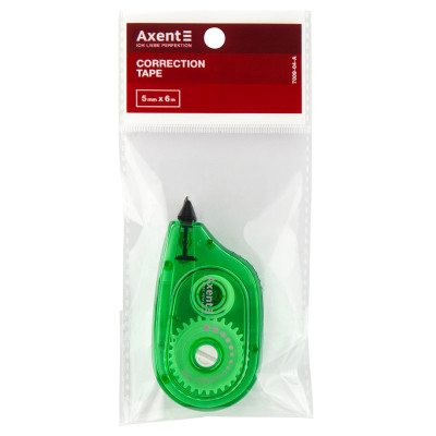Коректор Axent стрічковий 5мм х 6м зелений (7009-04-A)