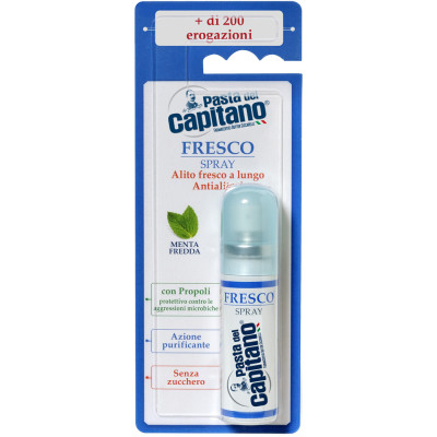 Спрей для ротової порожнини Pasta del Capitano Fresco Fresh Mouth Spray Mint Проти неприємного запаху З м&#039;ятою 15 мл (8002140033506)