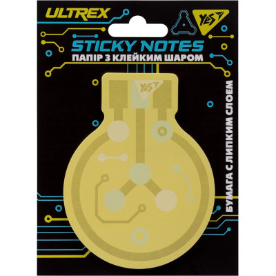 Папір для нотаток Yes з клейким шаром фігурна Ultrex, 40 аркушів (170270)
