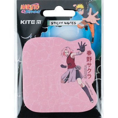 Папір для нотаток Kite з клейким шаром Naruto 70х70 мм, 50 аркушів (NR23-298-2)
