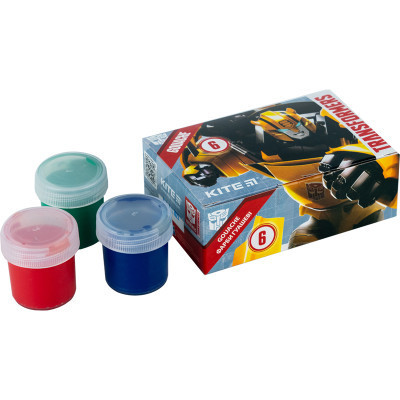 Гуашеві фарби Kite Transformers 6 кольорів, 20 мл (TF23-062)