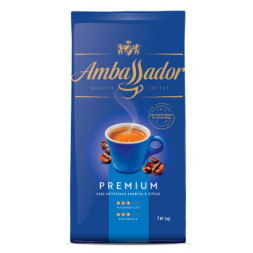 Кава Ambassador в зернах 1000г пакет, &quot;Blue Label&quot; (am.53233)