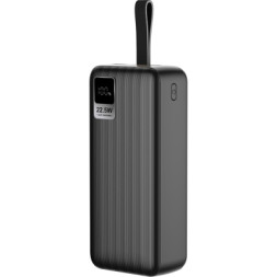 Батарея універсальна ColorWay 30 000 mAh PD/18W, QC3.0/22.5, Digital Display, Black (CW-PB300LPC5BK-PDD)