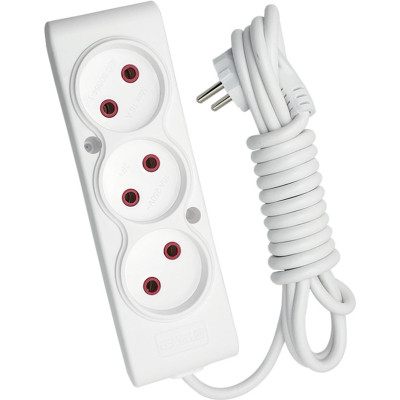 Мережевий подовжувач TECCO 1.5м 2 поста white (8681277841897)