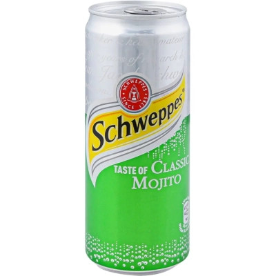 Напій Schweppes Classic Mojito Безалкогольний сильногазований 330 мл (5449000171351)