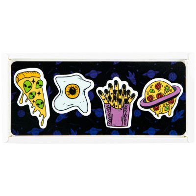 Закладки для книг Kite пластикові Space food 4x20 шт, 35х50 мм (K22-479-1)