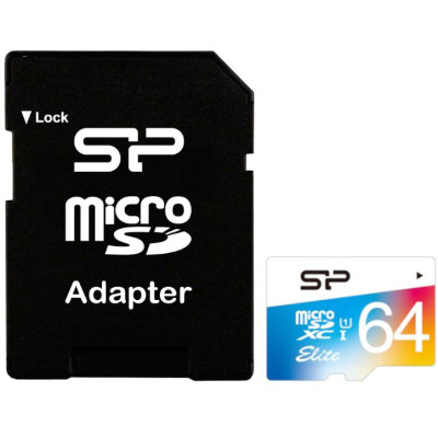 Карта пам&#039;яті Silicon Power 64GB microSDXC Class 10 UHS-I U1 V10 (SP064GBSTXBU1V21SP)