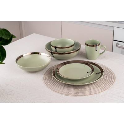 Тарілка Ardesto Liguria Dessert 19 см Green Bay (AR2919LGC)