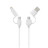 Дата кабель USB-C + USB 2.0 AM to USB-C + Lightning 1.2m 60W quadcord-pd60 white Promate (quadcord-pd60.white)