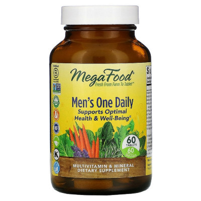 Мультивітамін MegaFood Мультивітаміни для чоловіків, Men&#039;s One Daily, 60 таблеток (MGF-10107)