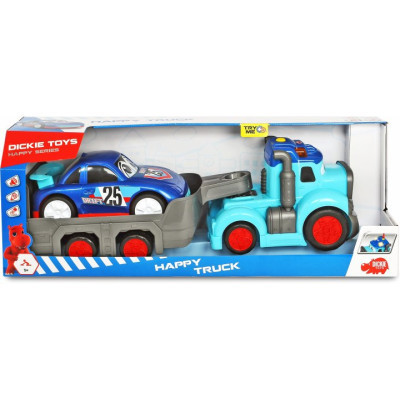 Спецтехніка Dickie Toys Вантажівка АВС &quot;Тедді&quot; зі звук. та світл. ефектами, з причепом та машинкою, 60 см (4119002)