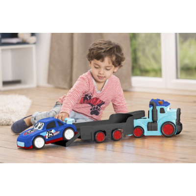Спецтехніка Dickie Toys Вантажівка АВС &quot;Тедді&quot; зі звук. та світл. ефектами, з причепом та машинкою, 60 см (4119002)