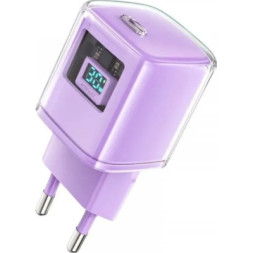 Зарядний пристрій Acefast 1xUSB-C 30W Gan A53 Fast Charger alfalfa purple (6974316282365)
