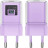 Зарядний пристрій Acefast 1xUSB-C 30W Gan A53 Fast Charger alfalfa purple (6974316282365)